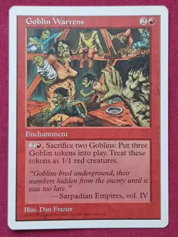 Magic The Gathering 5TH EDITION GOBLIN WARRENS red card MTG FIFTH - Image 1