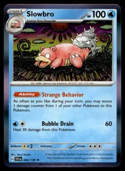 Slowbro 43/198 Pokemon Card Scarlet & Violet Rare Holo 100 HP Near Mint AK - Image 1