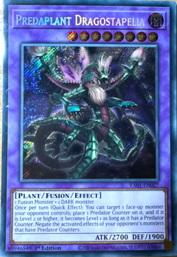 Predaplant Dragostapelia - RA01-EN027 - Secret Rare 1st Edition YuGiOh TCG Card - Image 1