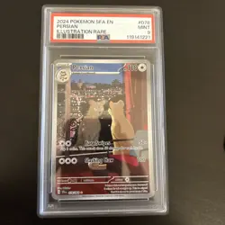 Persian 078/064 Illustration Rare 2024 Shrouded Fable Pokemon Card PSA 9 MINT - Image 1