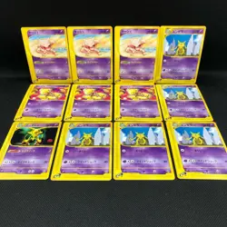 Used Pokemon Card e-cards 12Lot Bulk sale Kecleon Yungeller Alakazam Pokeka FS - Image 1