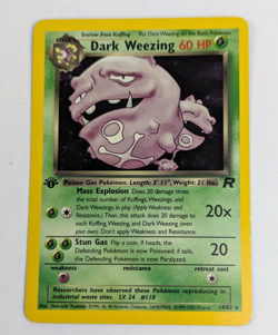1st Edition Dark Weezing Pokemon Card WOTC Holo Team Rocket 14/82 one Owner NM** - Image 1
