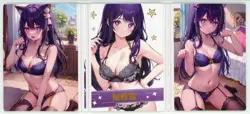 ❤AI HOSHINO - Goddess Story Waifu Card - PEACH PARTY Doujin TRI-FOLD Card - Image 2