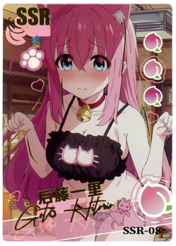 ❤HITORI GOTOH - Goddess Story Waifu Card - PEACH PARTY Doujin SSR-08 Anime Card - Image 1