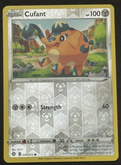 Cufant 049/072 Reverse Holo Shining Fates Pokemon TCG Card - Image 1
