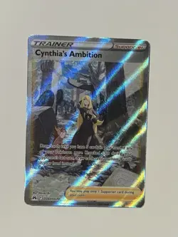 2023 Sword & Shield Crown Zenith Full Art Holo Card Cynthia's Ambition GG60/GG70 - Image 1