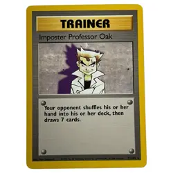 Imposter Professor Oak 73/102 Rare Non Holo WOTC TCG Base Set Pokemon Card - Image 1
