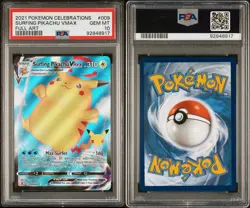 PSA 10 Surfing Pikachu Vmax 009/025 Celebrations Classic Collection Pokemon Card - Image 3