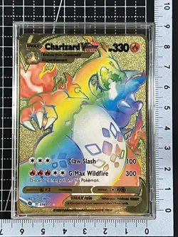 Charizard VMAX Rainbow Gold Metal Pokemon Card Collectible/Gift/Display - Image 3