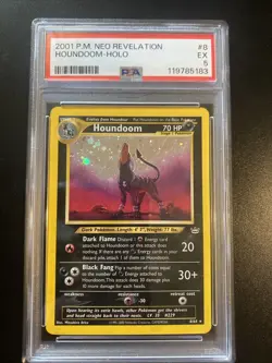 Houndoom Neo Revelation Pokemon TCG Holo Card 08/64 PSA 5 - Image 1