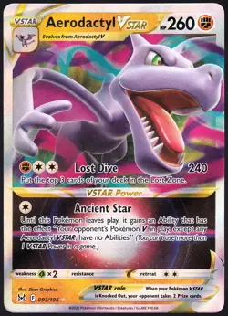 Aerodactyl VSTAR 093/196 Lost Origin Holo Pokemon TCG Card NM - Image 1