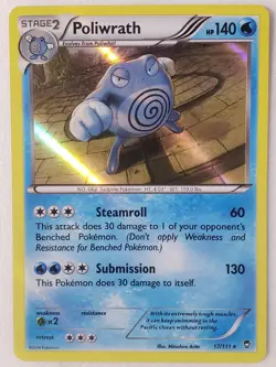 HOLO Poliwrath 17/111 LP - XY Furious Fists Pokemon Card - $2 Combined Ship - Image 1