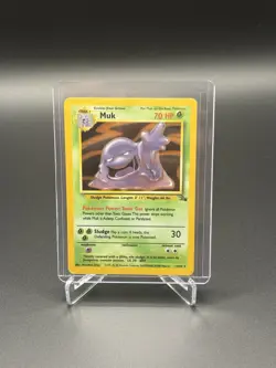 Pokemon TCG Muk 13/62 Fossil Unlimited Holo Rare Card - Image 1