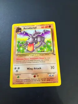 Pokemon Card Aerodactyl 16/62 Fossil Set Non Holo Rare Trading Card TCG - Image 1