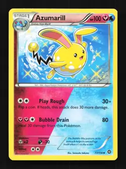 Azumarill 77/114 LP Steam Siege English Pokemon Card TCG - Image 1