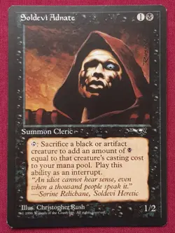 Magic The Gathering ALLIANCES SOLDEVI ADNATE B black card MTG - Image 1