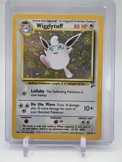Wigglytuff 19/130 Base Set 2 Unlimited Holo Rare WotC Vintage Pokemon TCG Card - Image 1