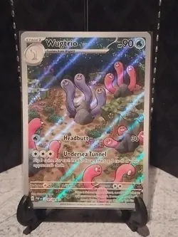 Wugtrio - Paldean Fates 224/091 - Illustration Rare Pokemon Card Near Mint - Image 1