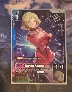 Sayla Mass Parallel Shop Battle Promo Gundam Card Game GD01-087 R+ winner card - Image 1