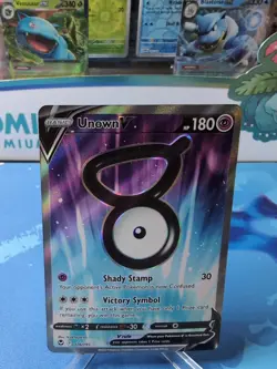 Unown V - 176/195 - Pokemon Silver Tempest Sword & Shield Full Art Card NM - Image 1
