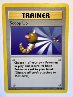 Pokemon Card 1999 Base Set Scoop Up Trainer 78/102 NM-M - Image 1