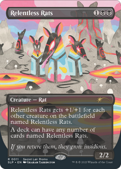 Relentless Rats (0011) [Secret Lair Showdown] Magic MTG - Image 1