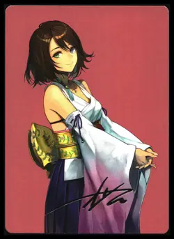 Yuna, Hope of Spira Final Fantasy Art Series Gold Stamp - Image 1