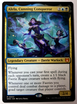 MTG: Wilds of Eldraine - Alela, Cunning Conqueror - Mythic - 0003 NM (WOC) - Image 1