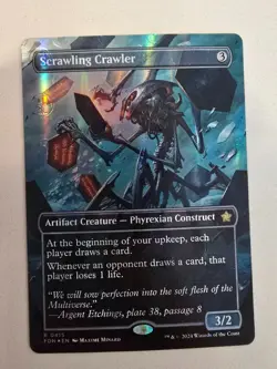 Scrawling Crawler (Borderless) (Mana Foil) Foundations Foil - Image 1