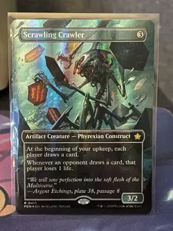 Scrawling Crawler (Borderless) (Mana Foil) Foundations Foil - Image 1