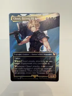 Cloud, Ex-SOLDIER (Borderless) (Surge Foil) Commander: Final Fantasy Foil FF7 💎 - Image 1