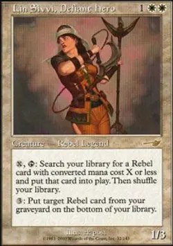 MTG Lin Sivvi, Defiant Hero, Nemesis, Damaged, English - Image 1