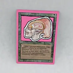 MtG Llanowar Elves Revised ALTERED MP Pink/White Paint Moderately Played - Image 2