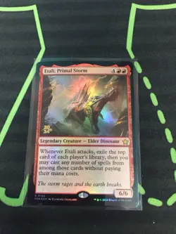 MTG Magic The Gathering Etali, Primal Storm Foil Prerelease Promo Dinosaur - Image 1