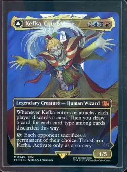 MTG Final Fantasy #0543 Kefka, Court Mage Borderless Surge Foil Mythic - Image 1