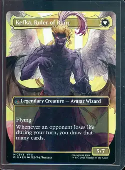 MTG Final Fantasy #0543 Kefka, Court Mage Borderless Surge Foil Mythic - Image 2