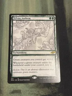 1x Sylvan Anthem Sketch Showcase Modern Horizons 2 MTG MH2 - LP - Image 1
