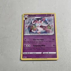 Pokemon TCG Trading Card 2022 Black Star Promo Sylveon SWSH211 Cosmos Holo - Image 2