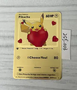 Pikachu，I Choose You！Gold Metal Pokemon Collectible/Gift/Display - Image 3