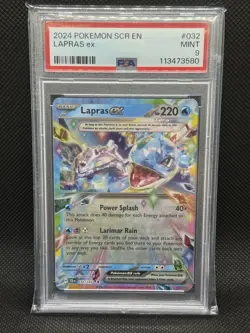 Pokemon TCG Lapras EX Stellar Crown 32/142 PSA 9 - Image 1