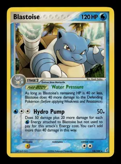 Blastoise 14/100 - NM - Crystal Guardians, EX Pokemon - Image 1