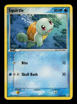 Squirtle 63/100 - NM - Crystal Guardians, EX Pokemon - Image 1