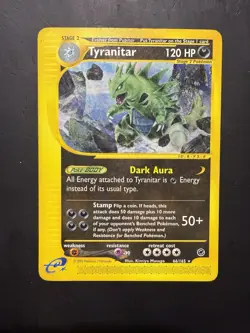 Pokemon Tyranitar 66/165 Non-Holo Rare - 2002 Expedition Base Set MP - Image 1