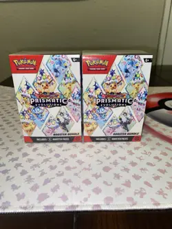 2 Prismatic Evolutions Sealed Booster Bundles Scarlet & Violet Pokemon TCG 2025 - Image 1