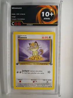 Carte pokemon Miaouss (JU 56) 1st ED Jungle CGG 10+ FRANCAIS 25350047 - Image 1