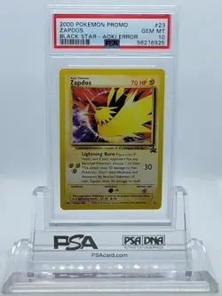 POKEMON BLACK STAR PROMO ZAPDOS #23 AOKI ERROR PSA 10 GEM MINT #56216925 - Image 1