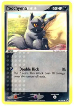 Poochyena - 58/108 - Common LP, English Pokemon EX Power Keepers - Image 1