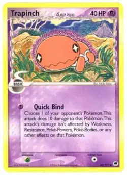 Trapinch (Delta Species) - 69/101 - Common PL/MP, English Pokemon EX Dragon Fron - Image 1