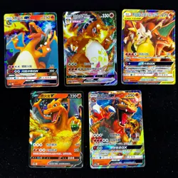 Pokemon TCG S-Chinese Charizard Vmax V GX Tag Team Card Holo RRR RR SUN&MOON - Image 1