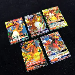 Pokemon TCG S-Chinese Charizard Vmax V GX Tag Team Card Holo RRR RR SUN&MOON - Image 3